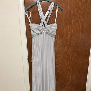 Long silver dress